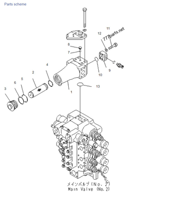 コマツー掘削機 メイン制御バルブ PC1250SP-7 21N-62-31201 21N-62-31221 21N-62-31230 07000-12055 交換