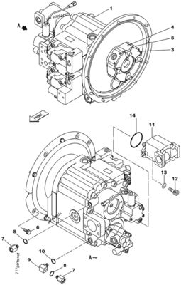 ベルパーツ 掘削機 K3V112DP-XDPR-9Y00 KRJ6199 水力主ポンプ CX210B KRJ17131 掘削機用ポンプ