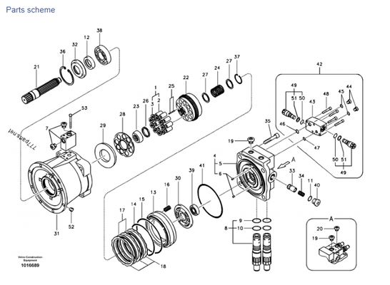 VOE14552686 VOE 14521451 SA 1142-00930 スイングモーターギアボックス エグババター M5X130 EC210B EC200B EC220D
