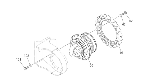 ZX160 ZX160-1 ZX160LCT, ZX185USR 4447928 掘削機 最終駆動 移動 モーター 組立 ウォーキング 駆動 減速器 ベルパーツ